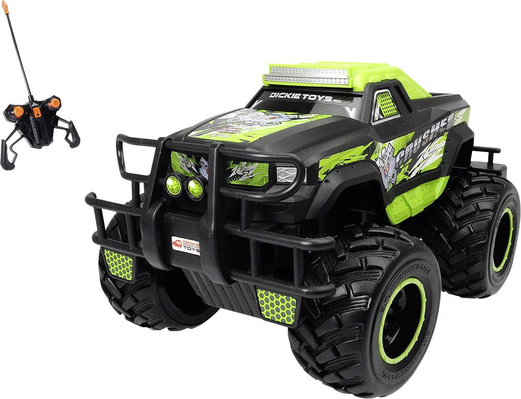 Dickie Toys 201119108 Neon Crusher 1:16 RC Einsteiger Modellauto Elektro Monstertruck Heckantrieb (2WD) inkl. Batterien