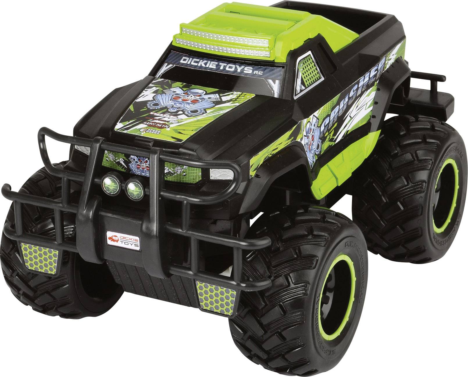 Dickie Toys 201119108 Neon Crusher 1:16 RC Einsteiger Modellauto Elektro Monstertruck Heckantrieb (2WD) inkl. Batterien