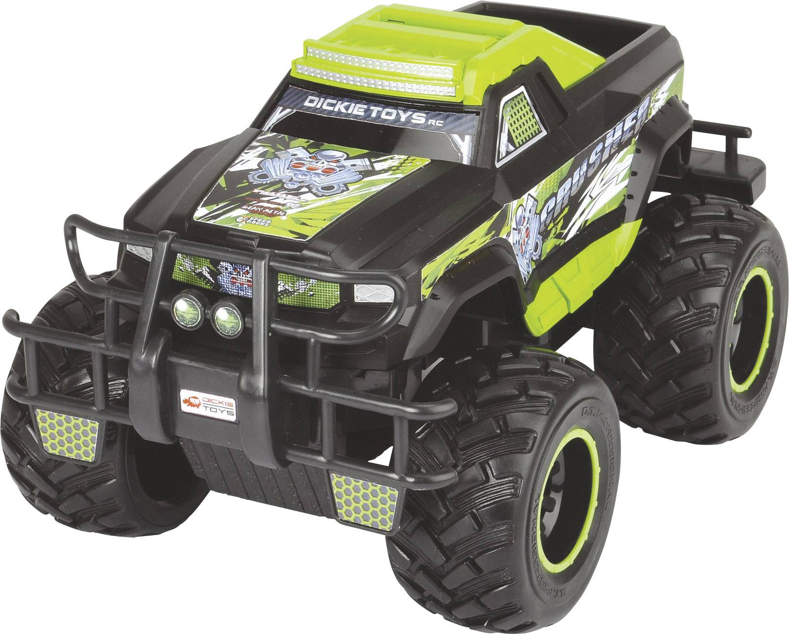 Dickie Toys 201119108 Neon Crusher 1:16 RC Einsteiger Modellauto Elektro Monstertruck Heckantrieb (2WD) inkl. Batterien