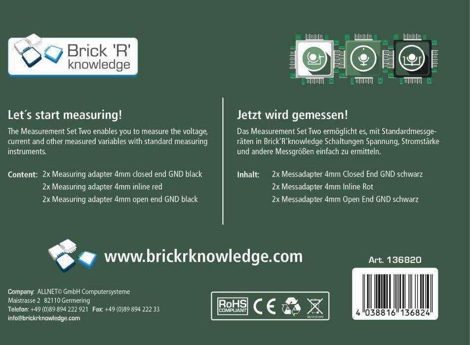 ALLNET ALL-BRICK-0638, Messadapterset, Brick?R?knowledge, 20 g
