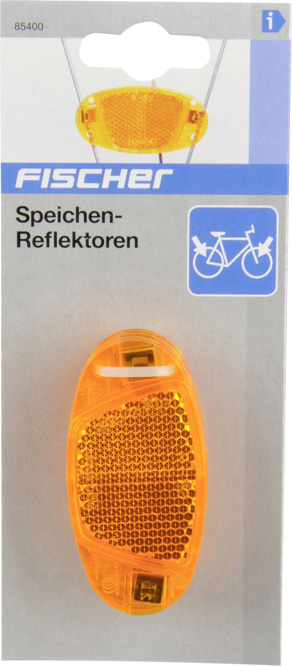Fischer Fahrrad Reflektor 85400 Orange