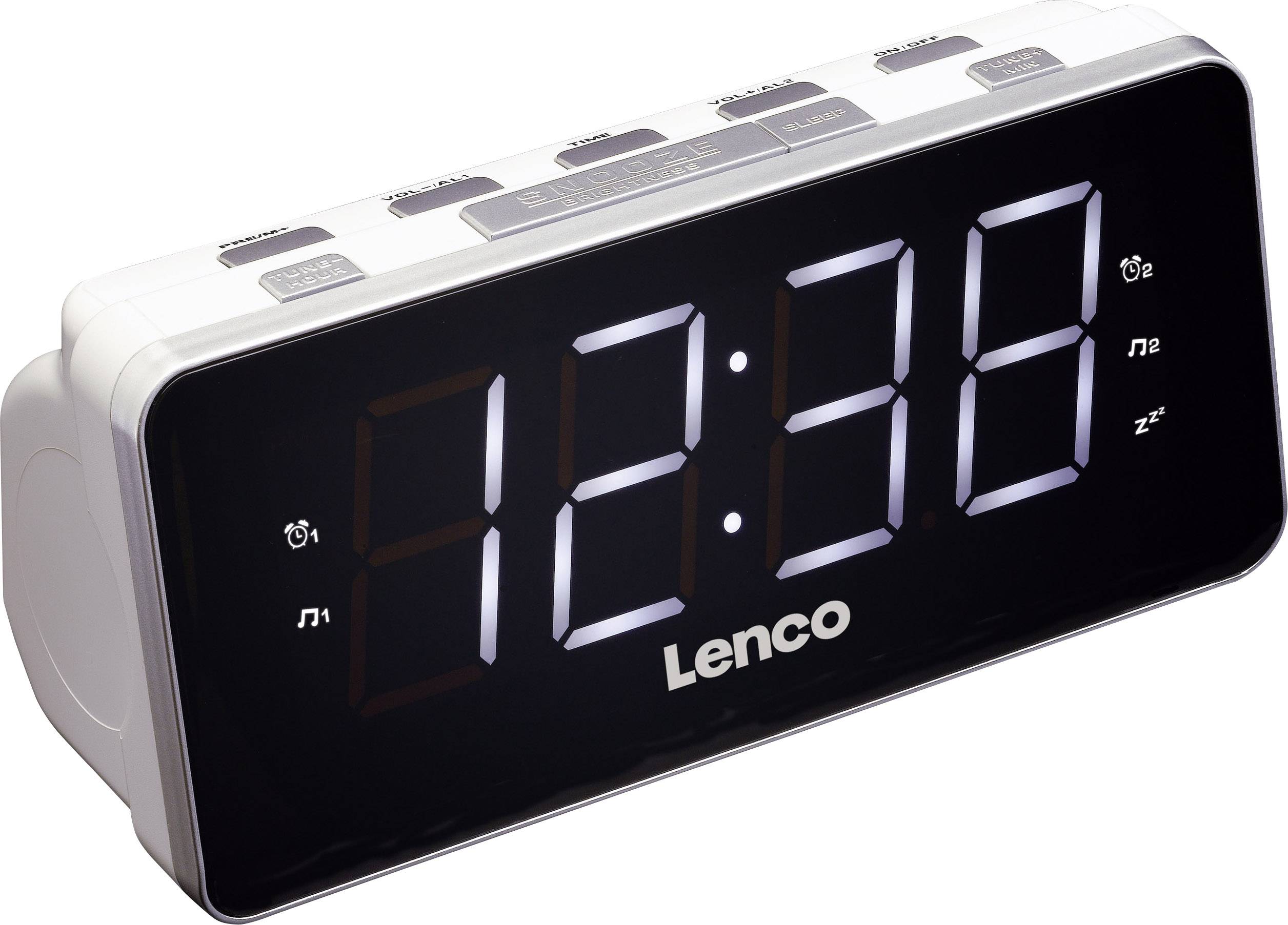 Lenco CR-18 Radiowecker UKW Weiß