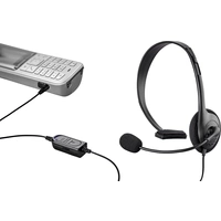 Renkforce On Ear Headset kabelgebunden Mono Schwarz Lautstärkeregelung, Mikrofon-Stummschaltung Telefon Renkforce On Ear Headset kabelgebunden Mono Schwarz Lautstärkeregelung, Mikrofon-Stummschaltung Telefon