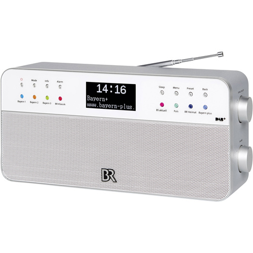 BR2 Radio de table DAB+, FM AUX blanc
