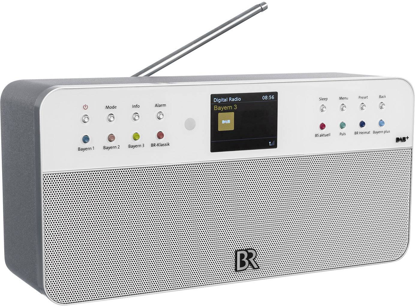 BR2 Tischradio DAB+, UKW AUX   Weiß