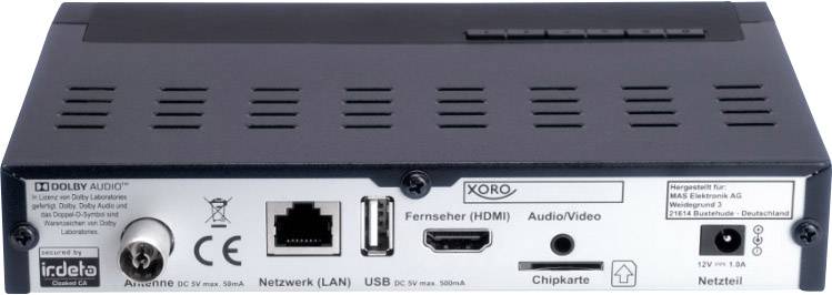 Xoro HRT 8770 Twin DVB-T2 Receiver Deutscher DVB-T2 Standard (H.265), Aufnahmefunktion, Twin Tuner Anzahl Tuner: 2