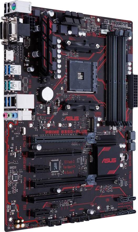 Asus PRIME B350-PLUS Mainboard Sockel AMD AM4 Formfaktor ATX Mainboard-Chipsatz AMD® B350