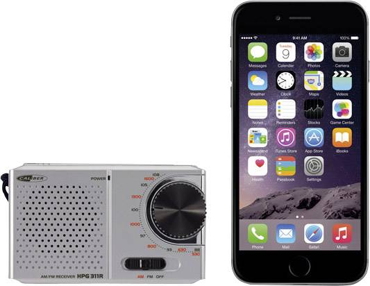 Caliber HPG 311R Taschenradio UKW Grau