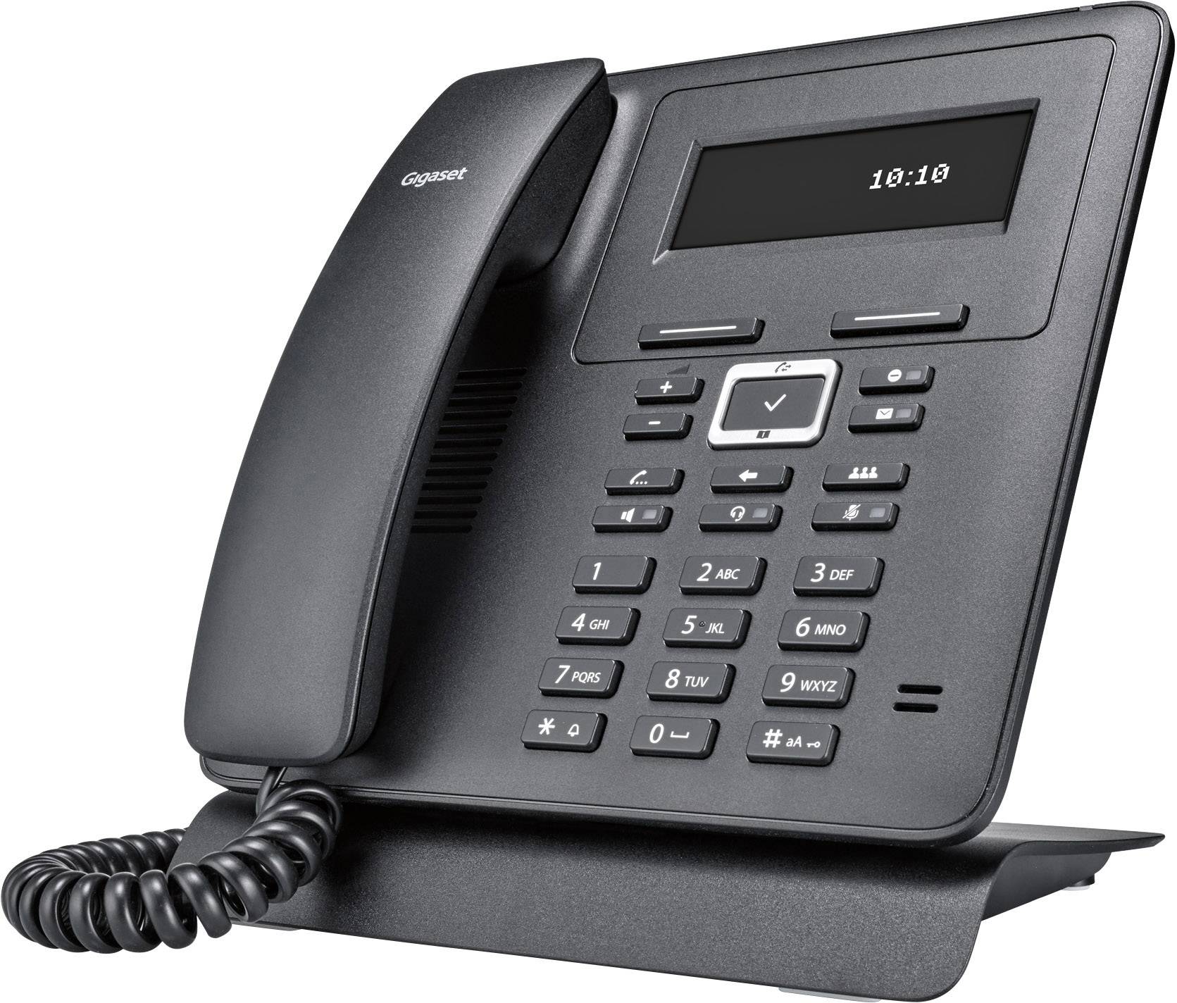Gigaset Pro Maxwell Basic Schnurgebundenes Telefon, VoIP Freisprechen, Headsetanschluss Beleuchtetes Display Schwarz