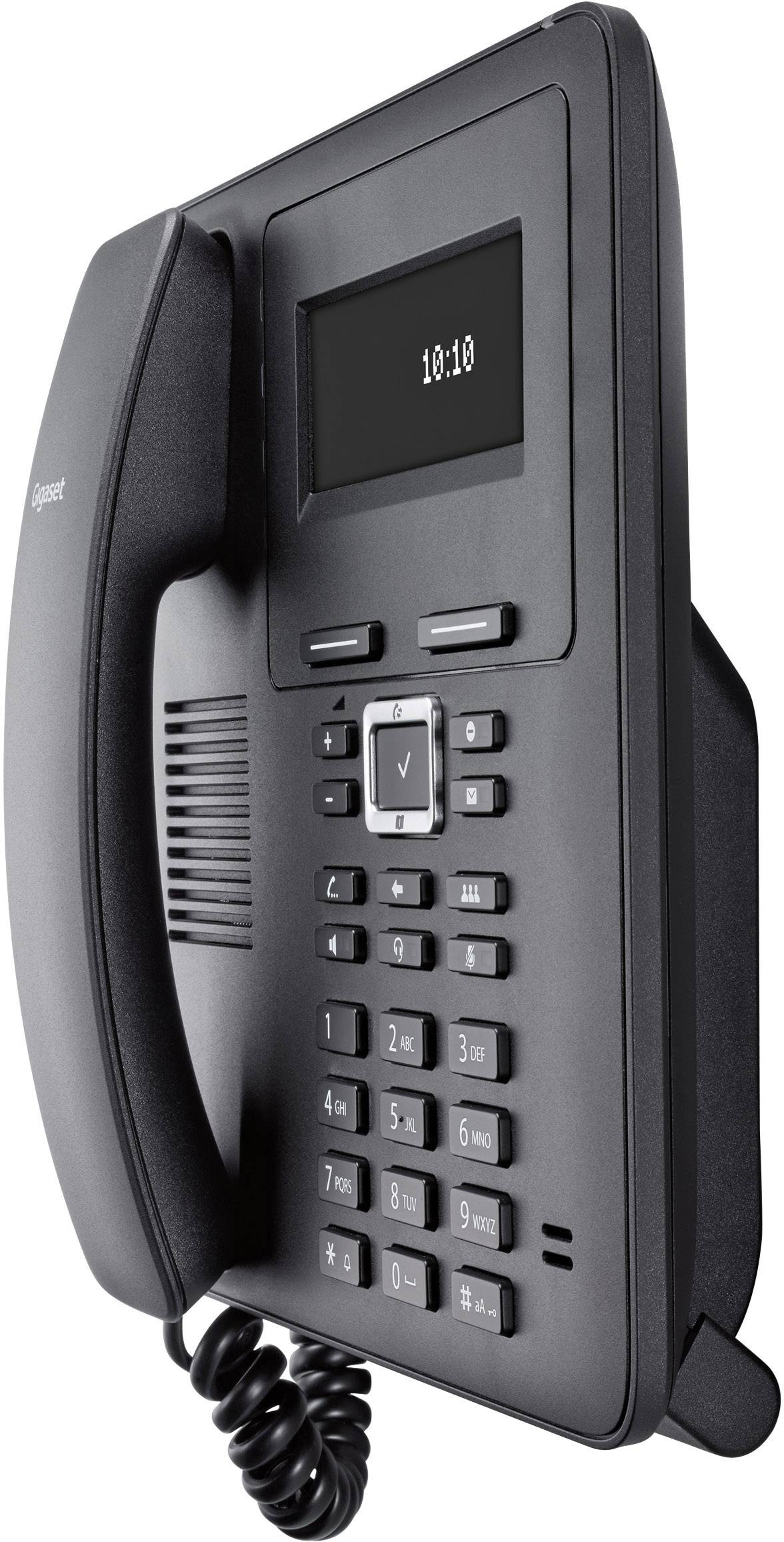 Gigaset Pro Maxwell Basic Schnurgebundenes Telefon, VoIP Freisprechen, Headsetanschluss Beleuchtetes Display Schwarz