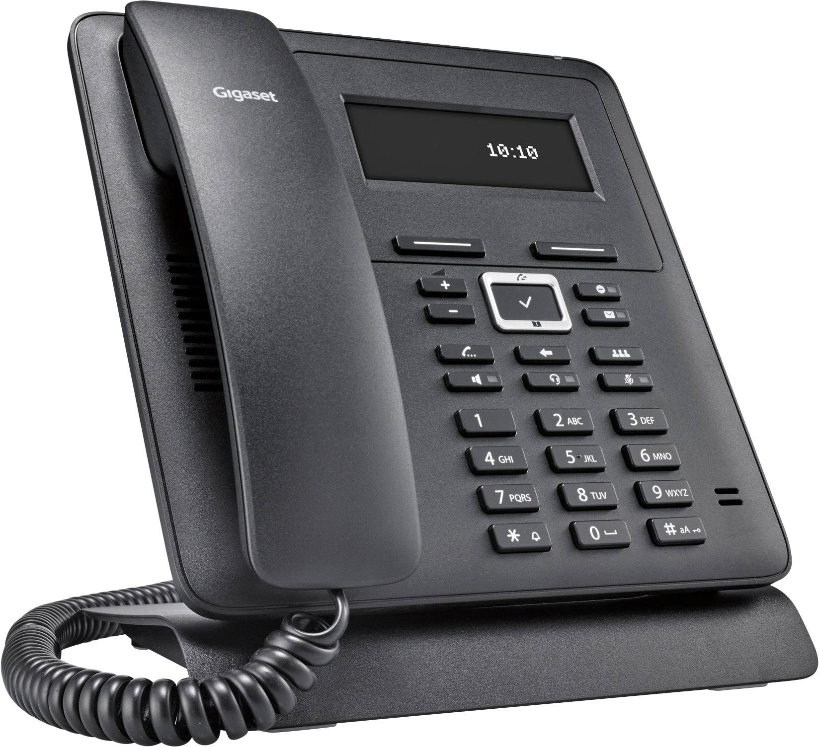 Gigaset Pro Maxwell Basic Schnurgebundenes Telefon, VoIP Freisprechen, Headsetanschluss Beleuchtetes Display Schwarz
