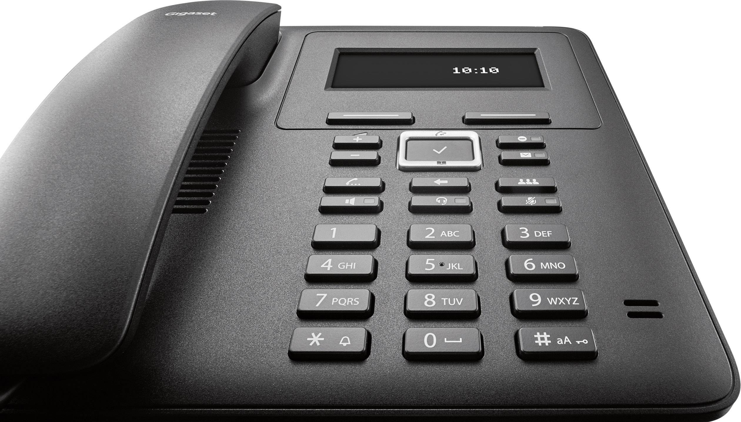 Gigaset Pro Maxwell Basic Schnurgebundenes Telefon, VoIP Freisprechen, Headsetanschluss Beleuchtetes Display Schwarz