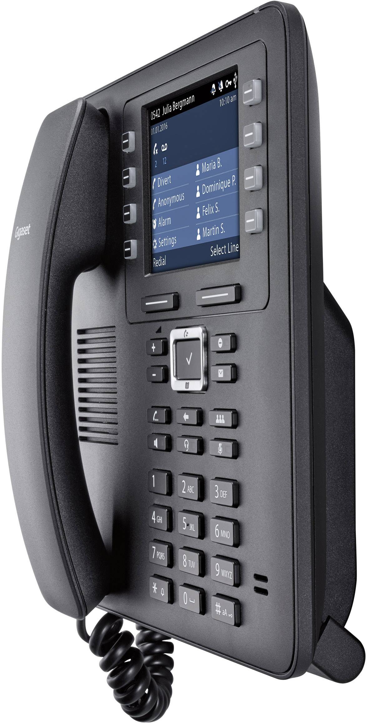 Gigaset Maxwell 3 Schnurgebundenes Telefon, VoIP Freisprechen, Headsetanschluss Farb-TFT/LCD Schwarz