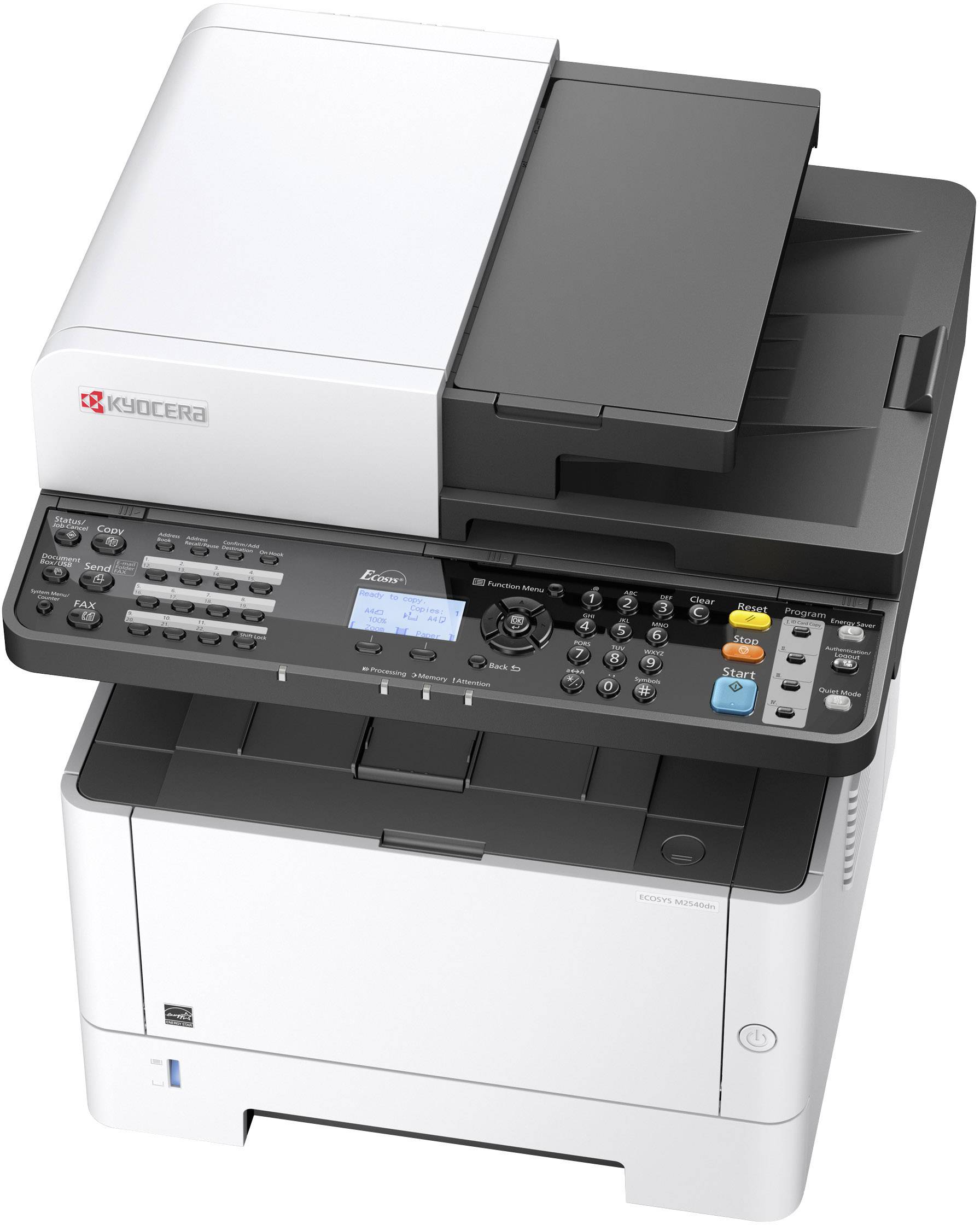 Kyocera ECOSYS M2540dn/KL3 Schwarzweiß Laser Multifunktionsdrucker A4 Drucker, Scanner, Kopierer, Fax LAN, Duplex, Duplex-ADF