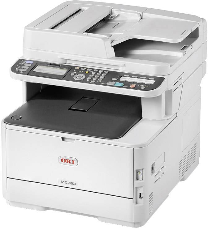 OKI MC363dn Multifunktionsdrucker Laser Farbe A4 Drucker, Scanner, Kopierer, Fax LAN, Duplex, Duplex-ADF