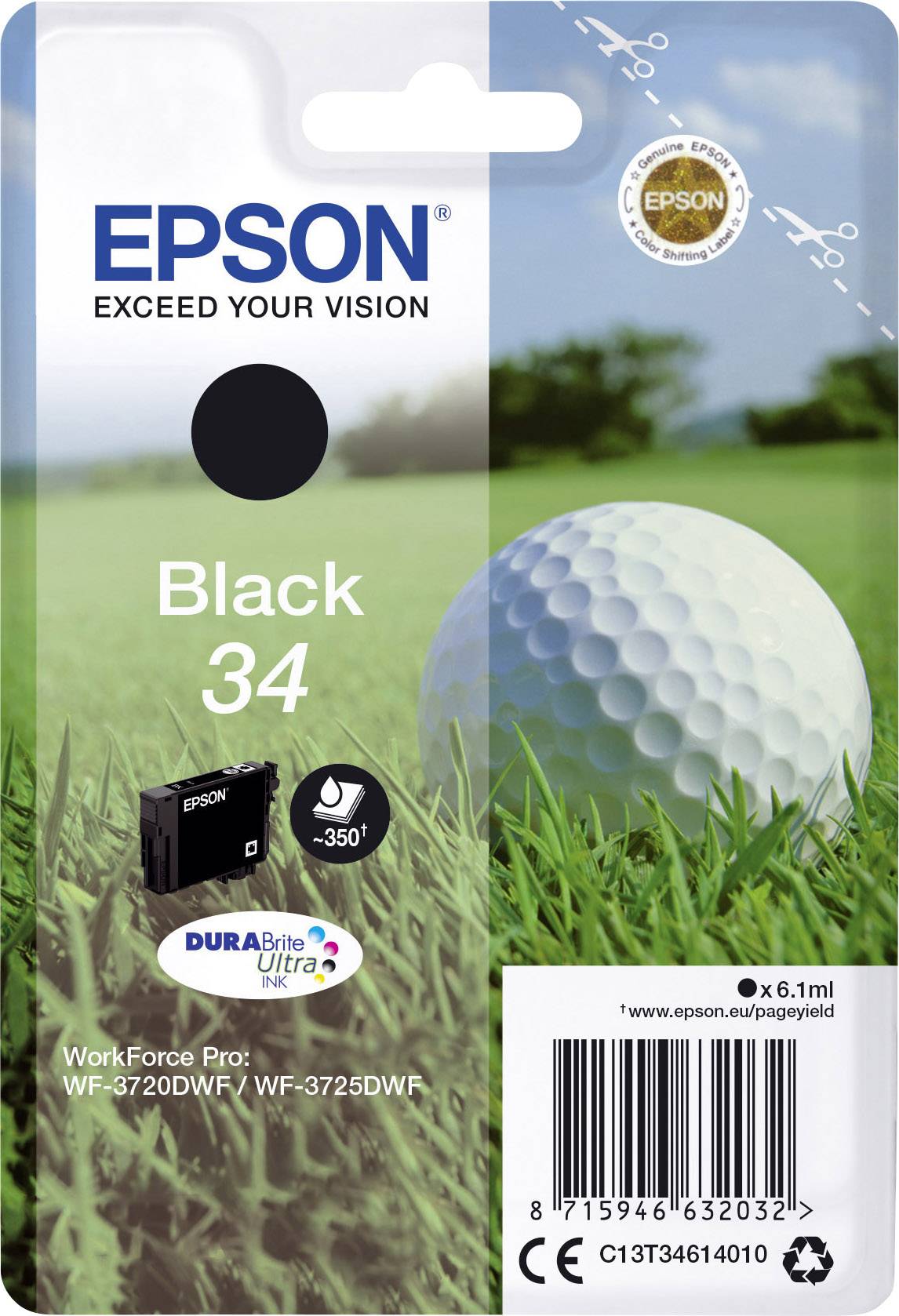 Epson 34 - 6.1 ml - Schwarz - Original - Tintenpatrone