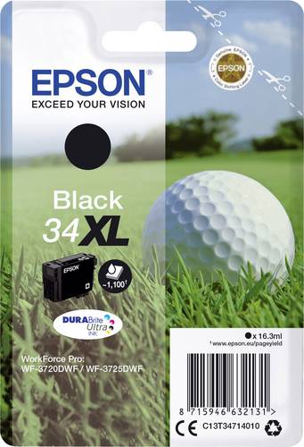 EPSON WF3720 WF3725 Golfball Original Tintenpatrone Schwarz (C13T34714010 )