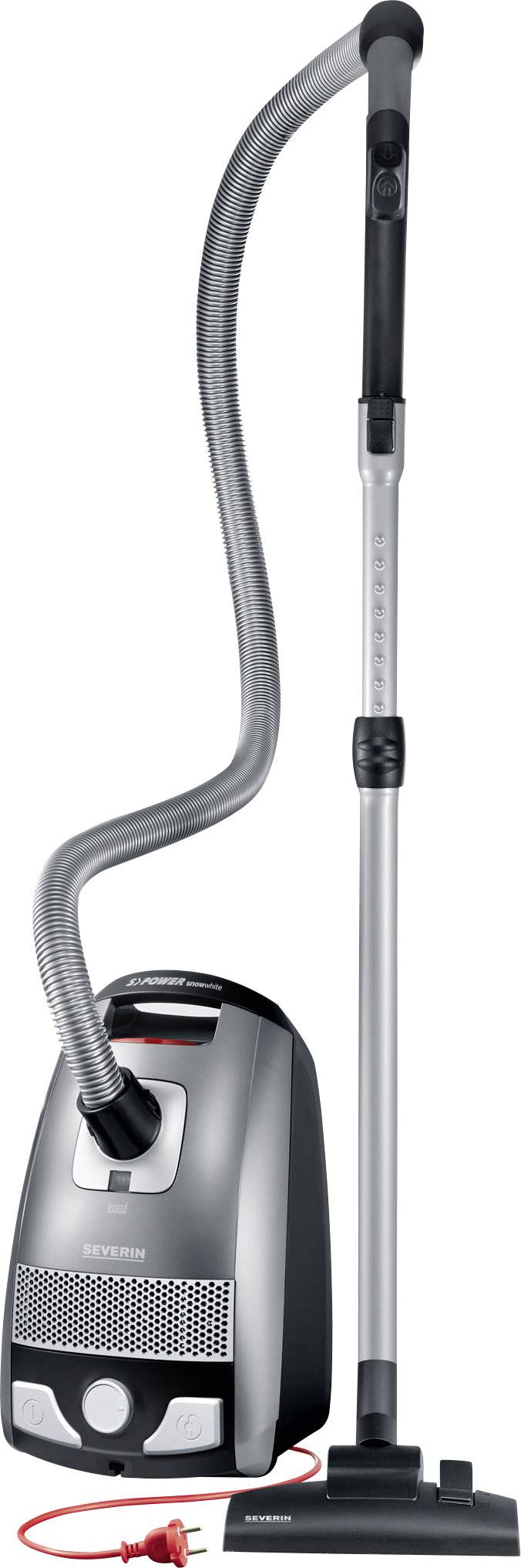Severin S Power snowwhite Staubsauger 750W mit Staubbeutel, inkl. Parkettbürste