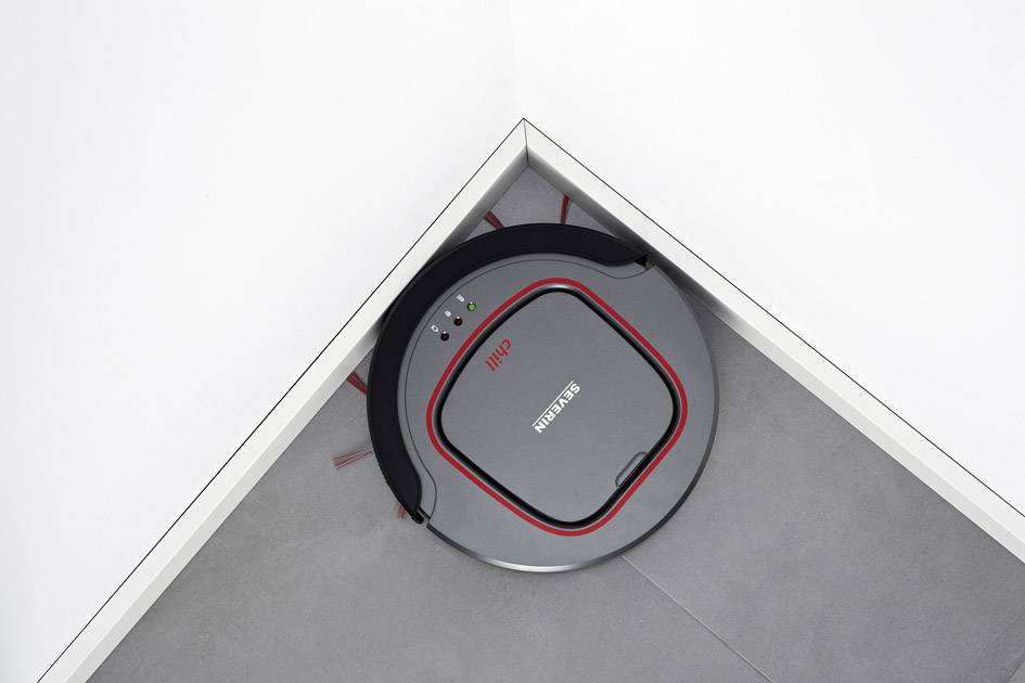 Severin Chill Saugroboter Grau, Rot, Schwarz