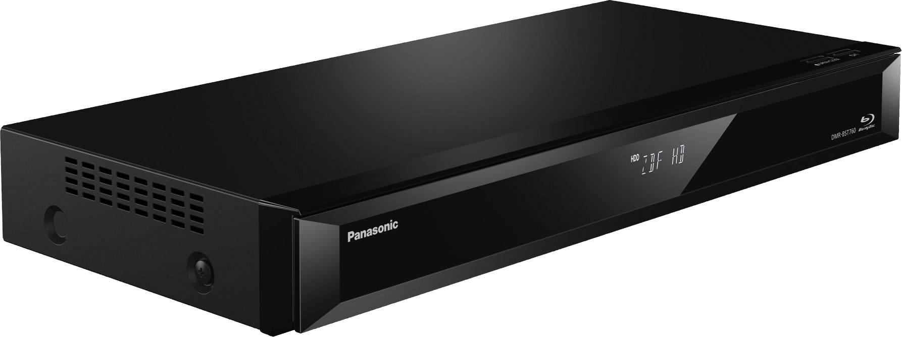 Panasonic DMR-BST760EG 3D-Blu-ray-Recorder mit Festplattenrecorder 500GB Twin-HD DVB-S Tuner, 4K Upscaling, High-Resolution Audio