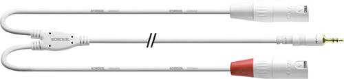 Audio Adapterkabel [1x Klinkenstecker 3.5 mm - 2x XLR-Buchse] 1.80 m Weiß