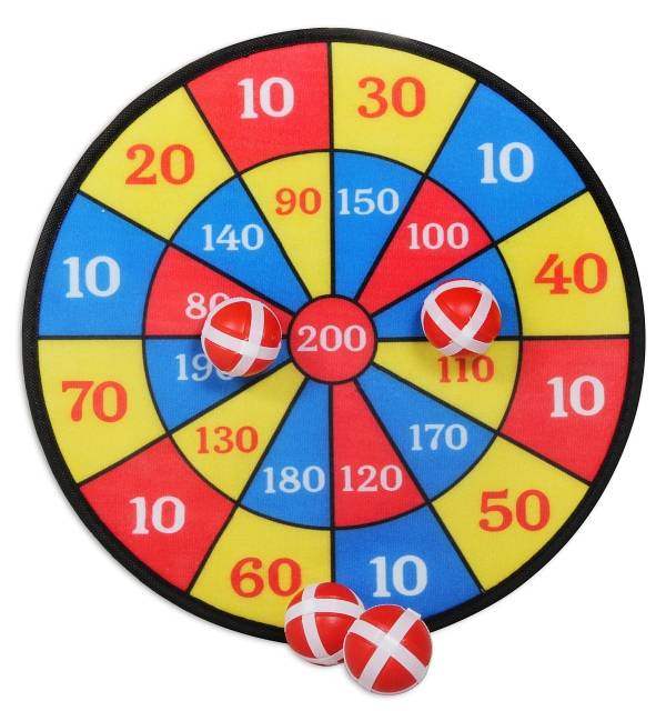 OA Dartscheibe Klett mit 4 Bällen, Ø35