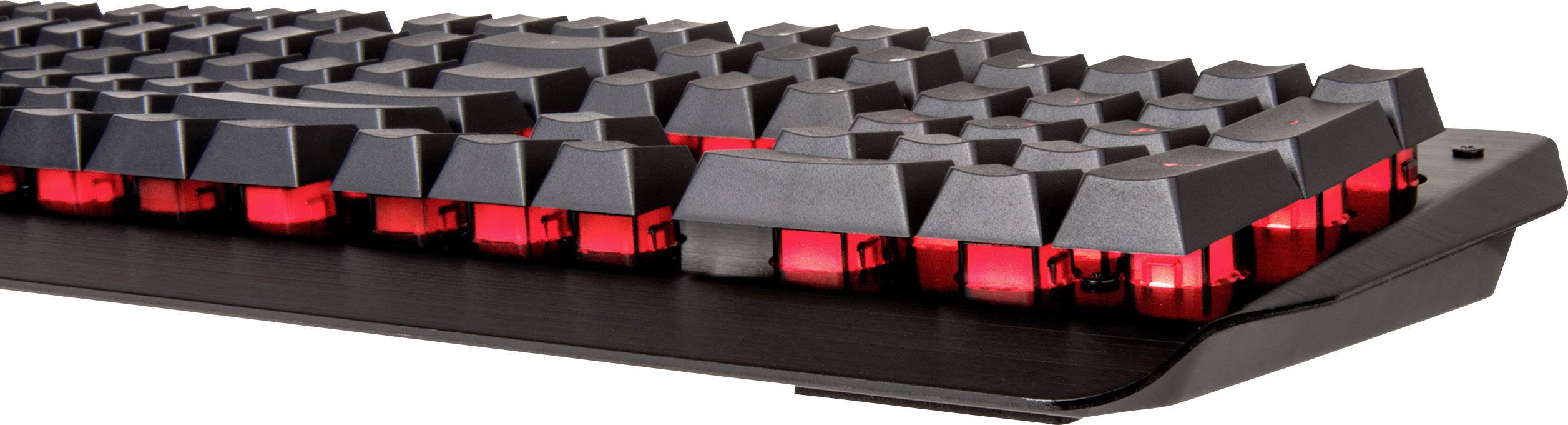 TT eSports Challenger Edge USB Gaming-Tastatur Deutsch, QWERTZ Schwarz Beleuchtet