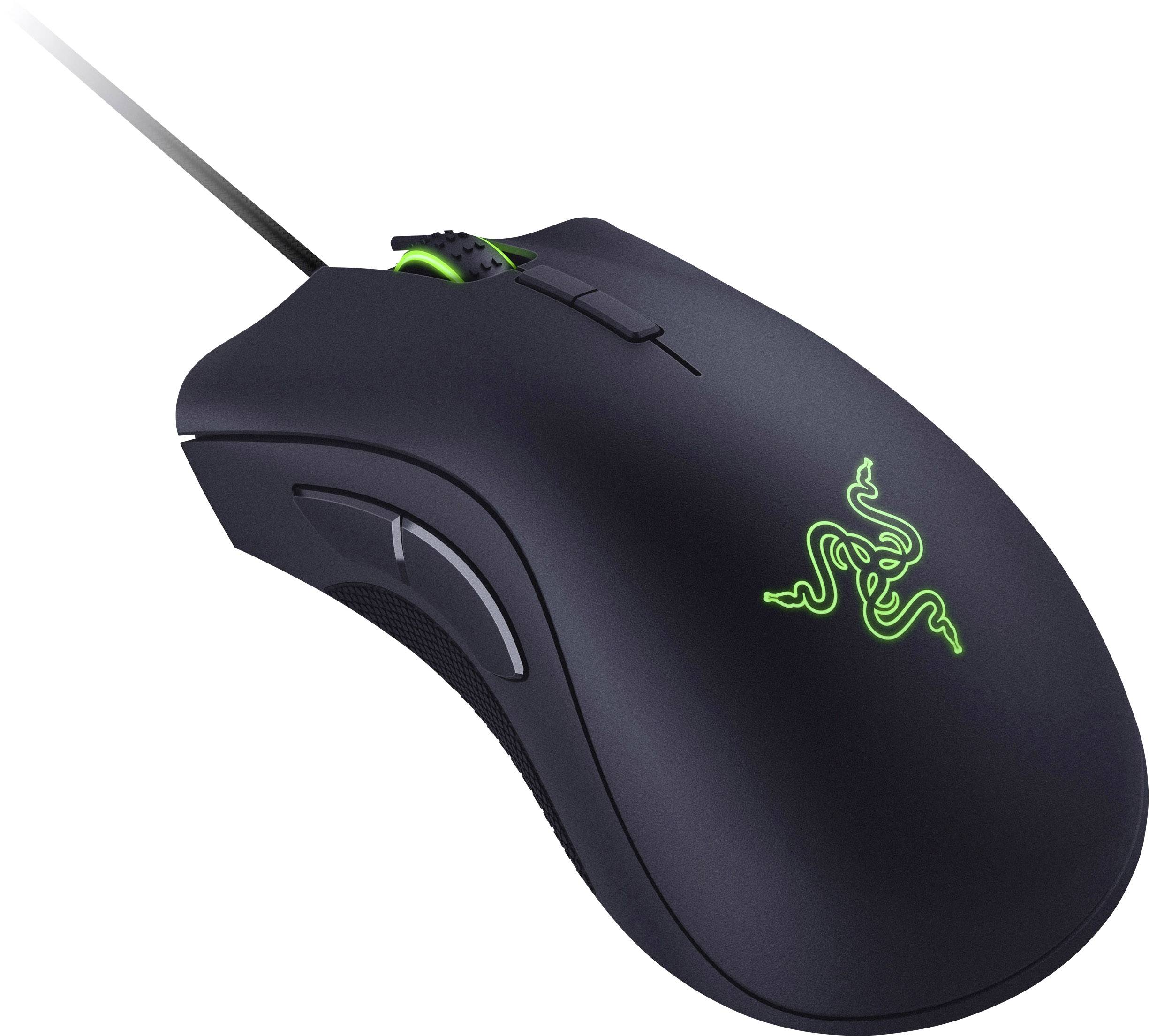 RAZER Deathadder Gaming-Maus USB Optisch Schwarz 7 Tasten 16000 dpi Beleuchtet, Ergonomisch