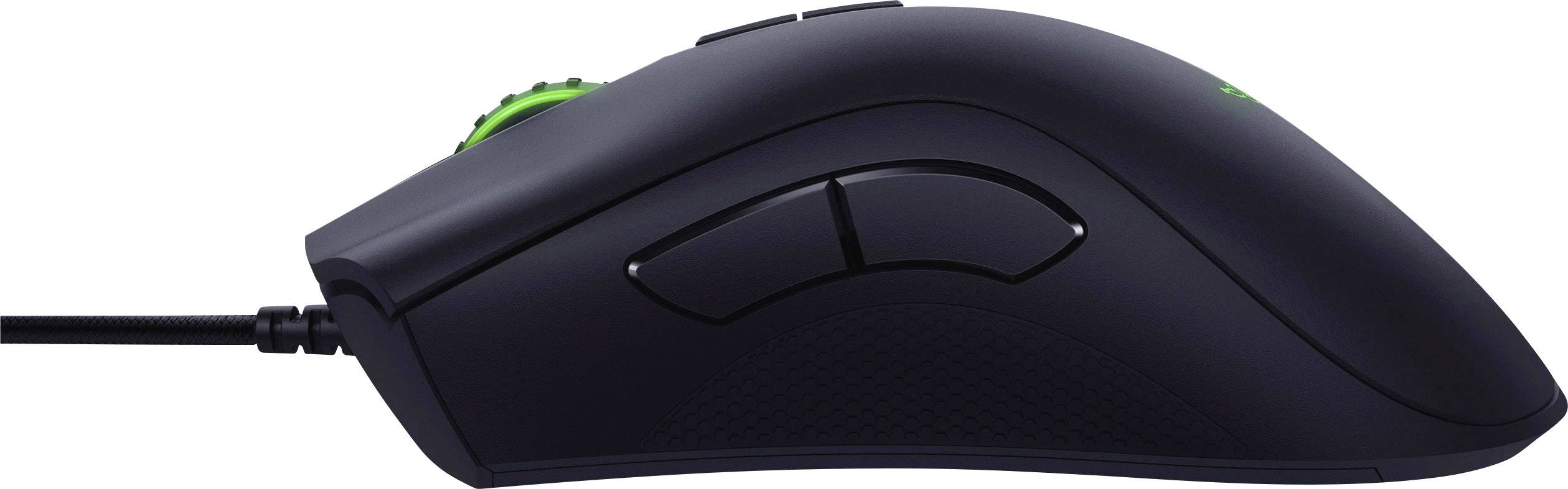 RAZER Deathadder Gaming-Maus USB Optisch Schwarz 7 Tasten 16000 dpi Beleuchtet, Ergonomisch