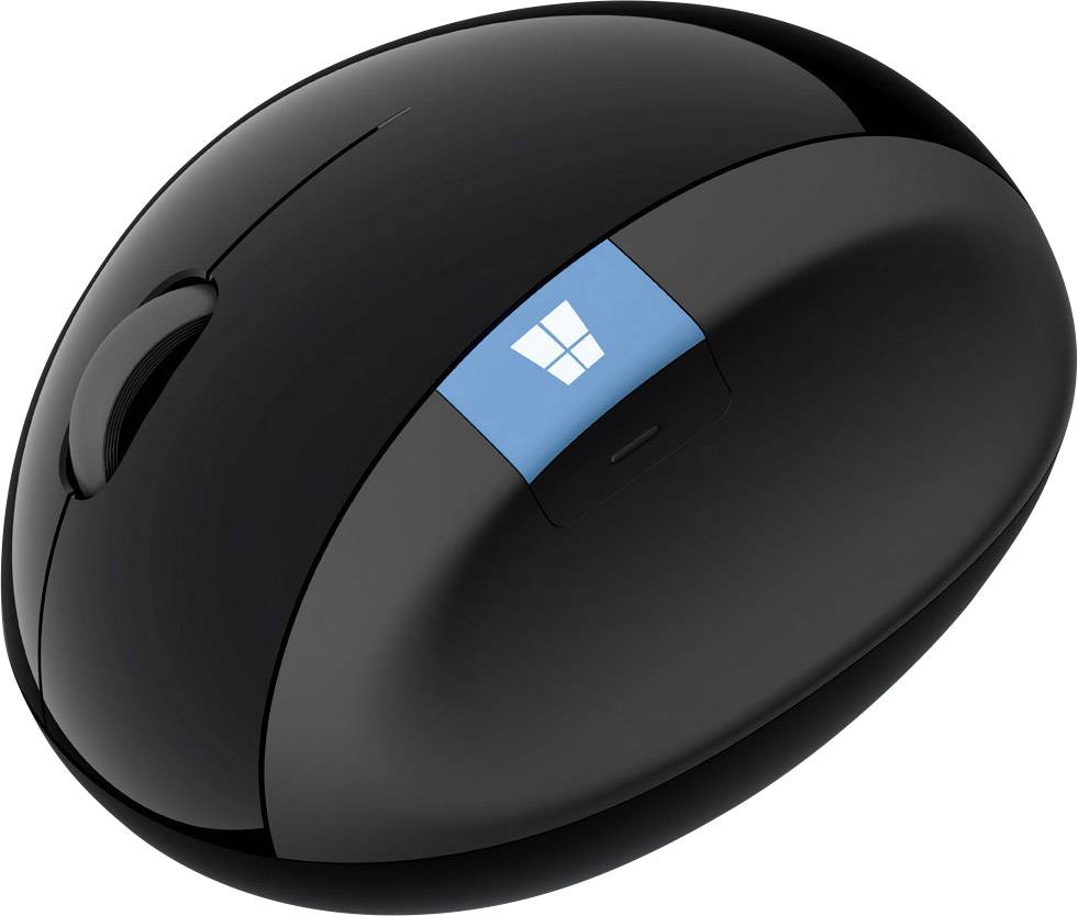 Microsoft Sculp Ergonomic Kabellose Maus Funk Infrarot Schwarz 5 Tasten 1000 dpi Ergonomisch