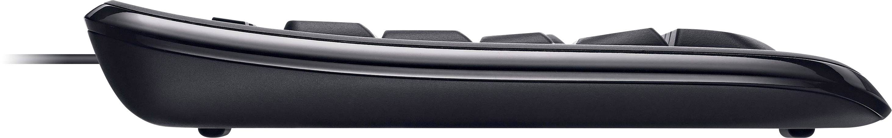 Microsoft Desktop 600 USB Tastatur, Maus-Set Spritzwassergeschützt, mit numerischer Tastatur Deutsch, QWERTZ Schwarz