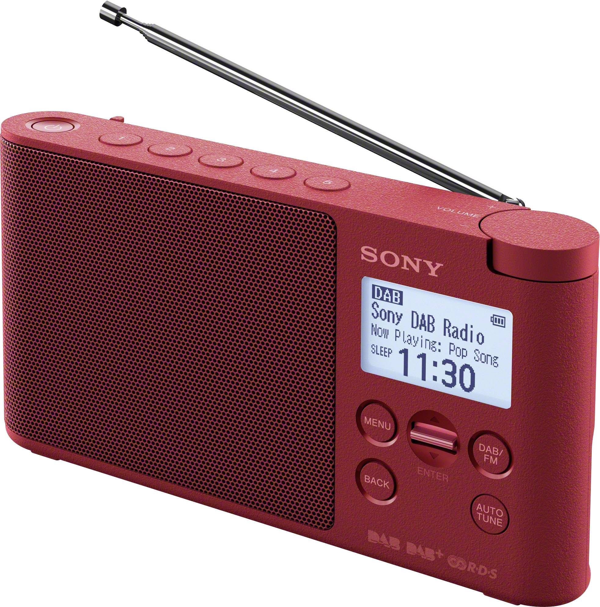 Sony XDR-S41D Tischradio DAB+, DAB, UKW Rot