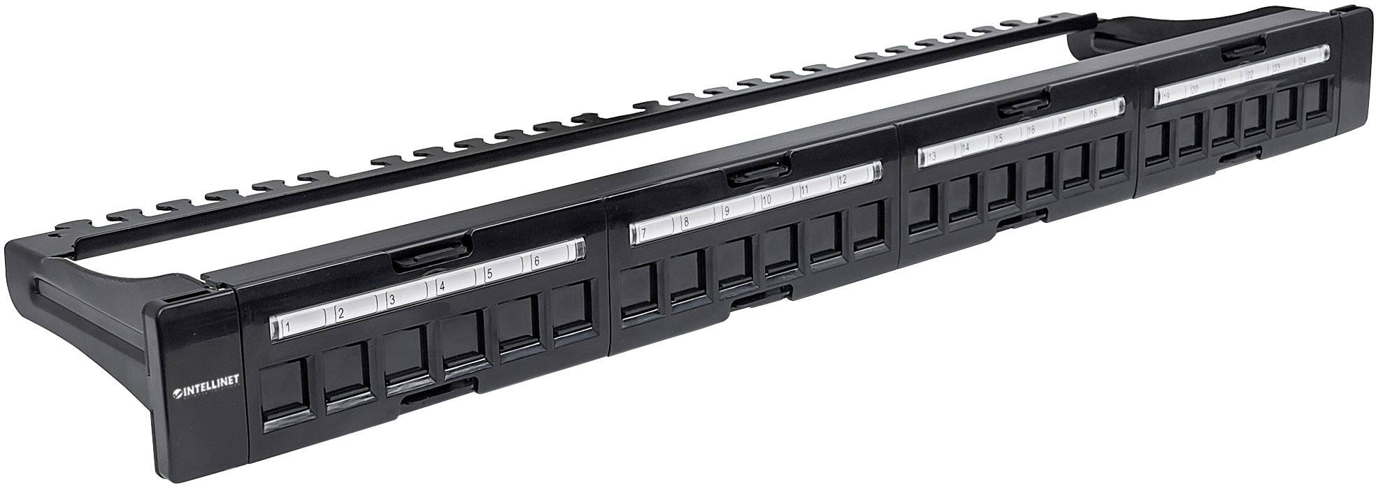 Intellinet 720427 24 Port Netzwerk-Patchpanel 483mm (19") Unbestückt 1 HE Unbestückt