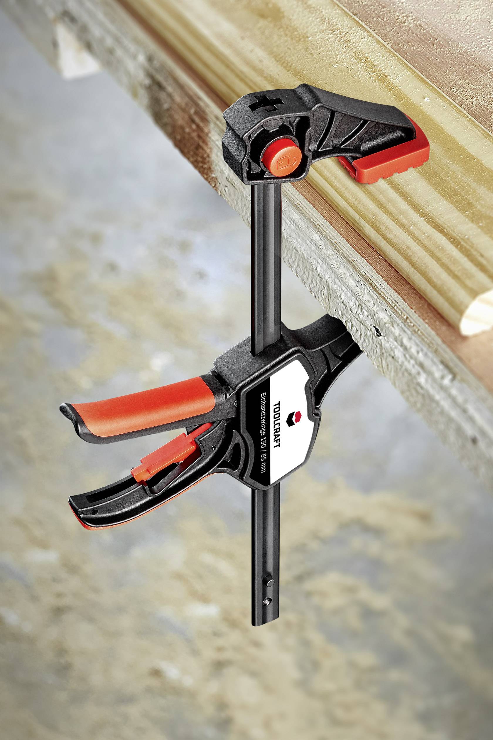 TOOLCRAFT Einhandzwinge 150 x 85mm 1500 Nm 1544398-1 Spann-Weite (max.):150mm Ausladungs-Maße:85mm