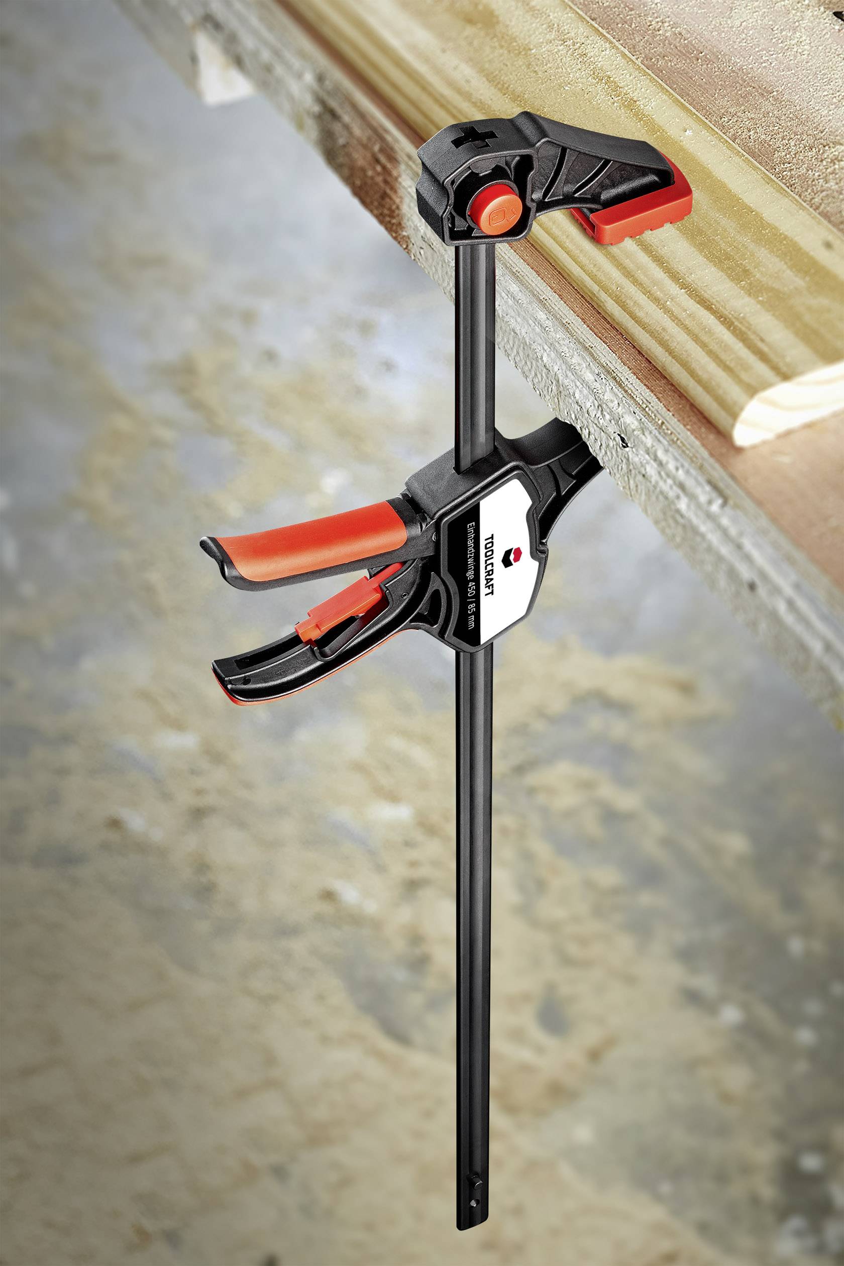 TOOLCRAFT Einhandzwinge 450 x 85mm 2er Set 1672280 Spann-Weite (max.):450mm Ausladungs-Maße:85mm