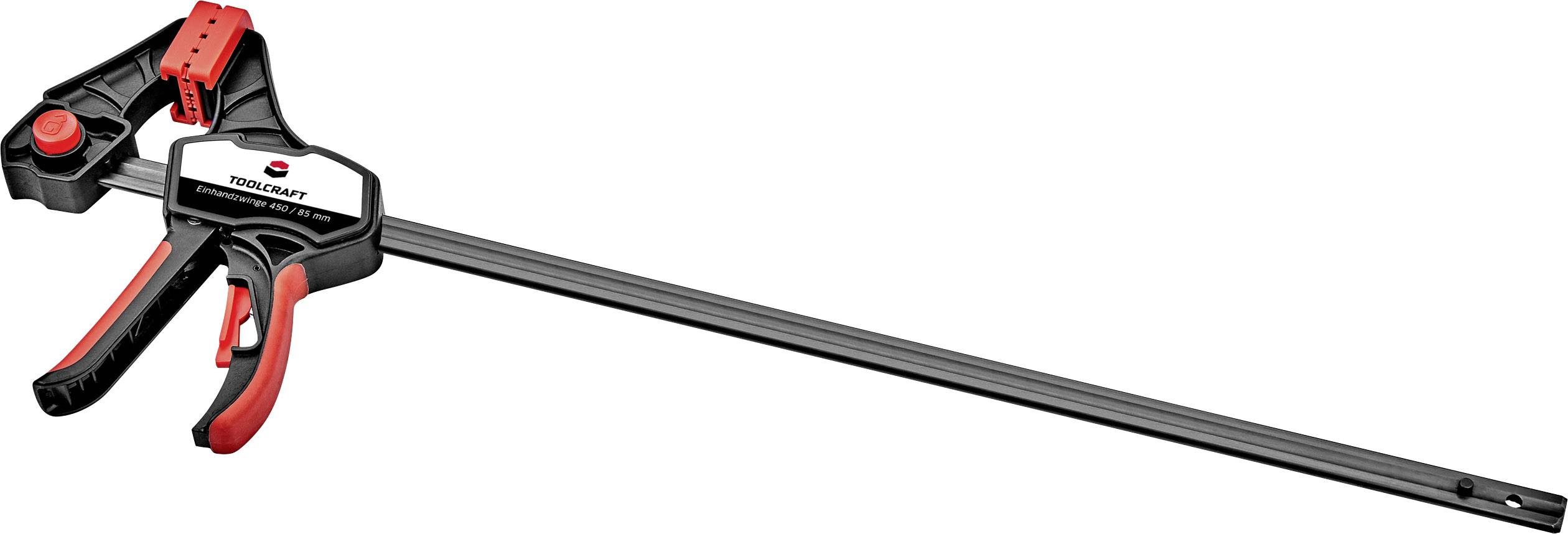 TOOLCRAFT Einhandzwinge 450 x 85mm 1500 Nm 1544400 Spann-Weite (max.):450mm Ausladungs-Maße:85mm