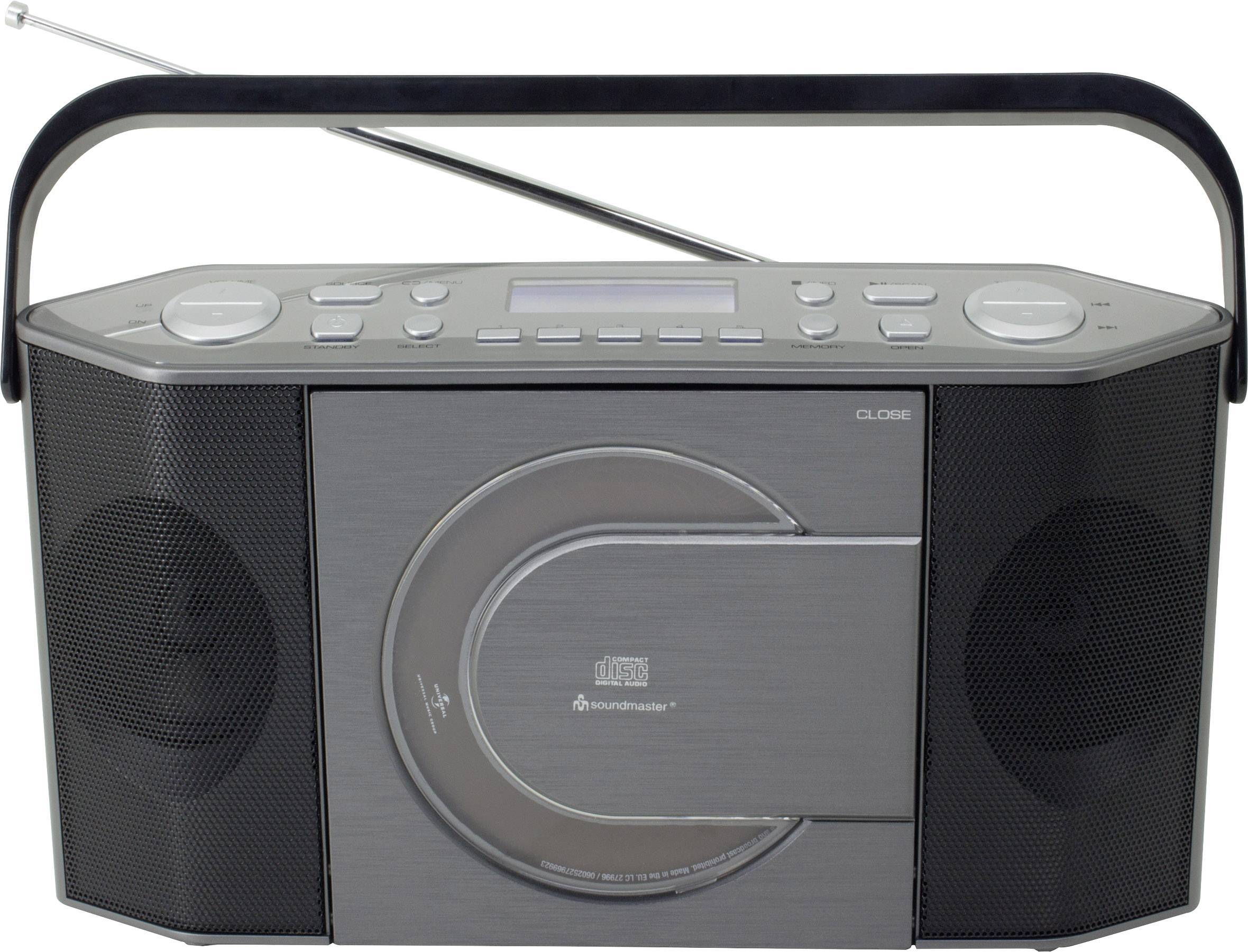 SoundMaster RCD1770AN Tischradio DAB+, UKW CD, USB Grau | digitalo