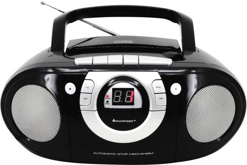 SoundMaster SCD5100SW CD-Radio UKW AUX, CD, Kassette Schwarz