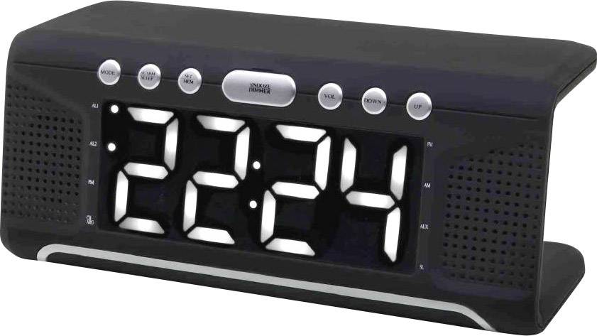 SoundMaster UR800SW Radiowecker UKW AUX, USB Schwarz