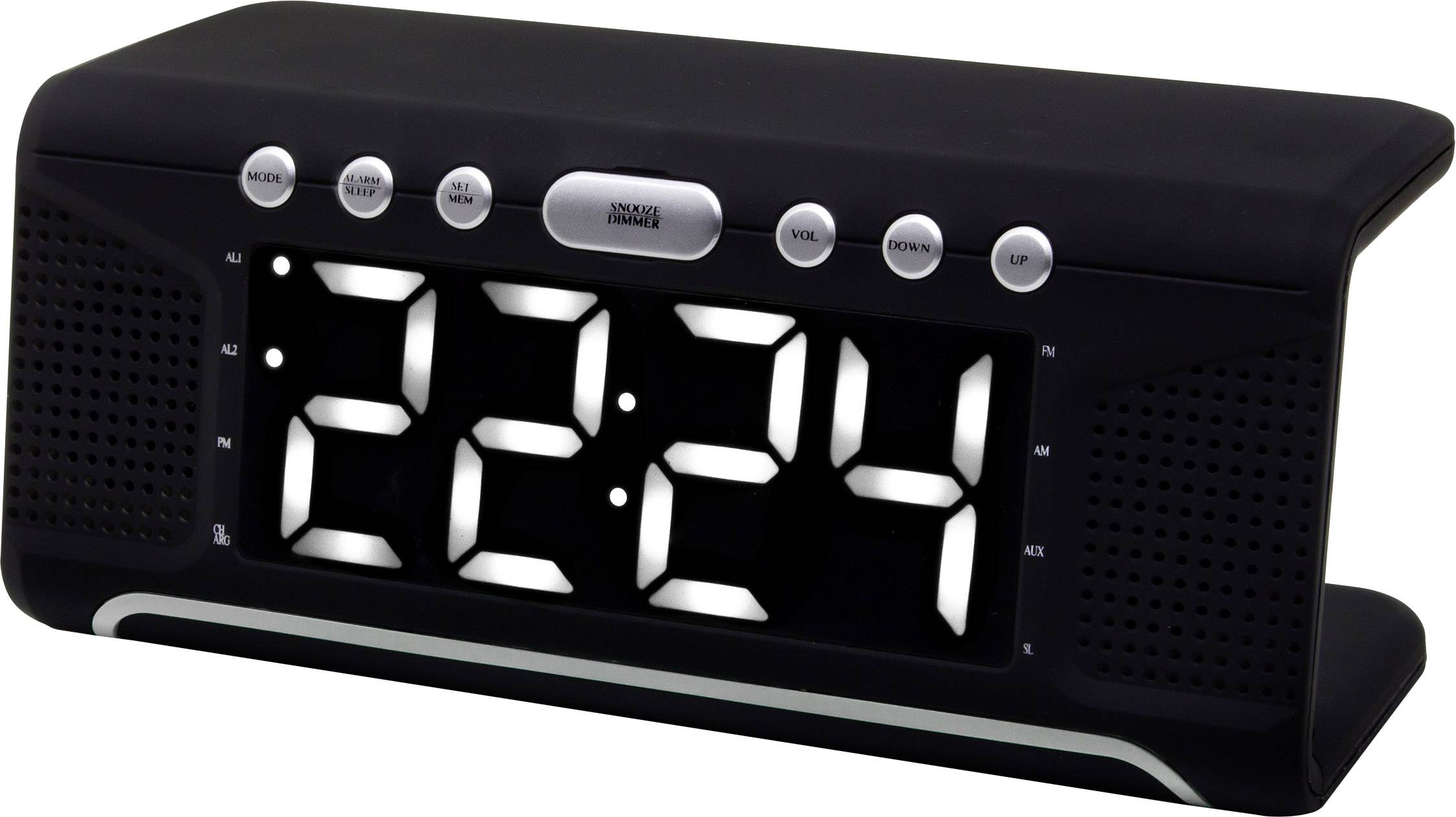 SoundMaster UR800SW Radiowecker UKW AUX, USB Schwarz