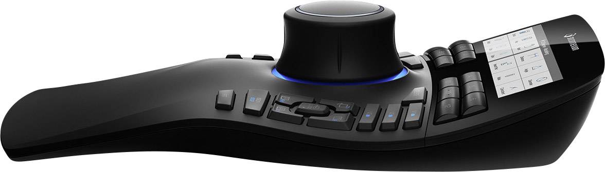 3Dconnexion SpaceMouse Enterprise 3D-Maus USB Schwarz 12 Tasten Display, Handballenauflage