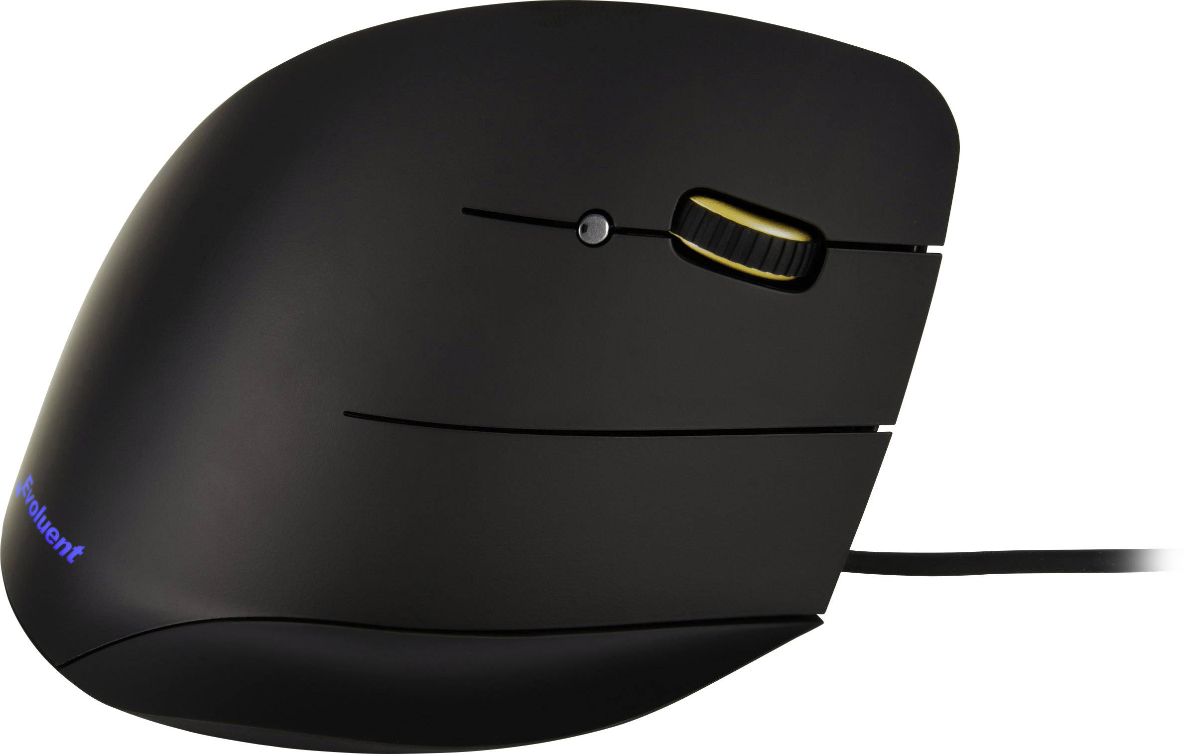 Evoluent Vertical Mouse Corded Right Hand Ergonomische Maus USB Optisch Schwarz, Silber 5 Tasten Er