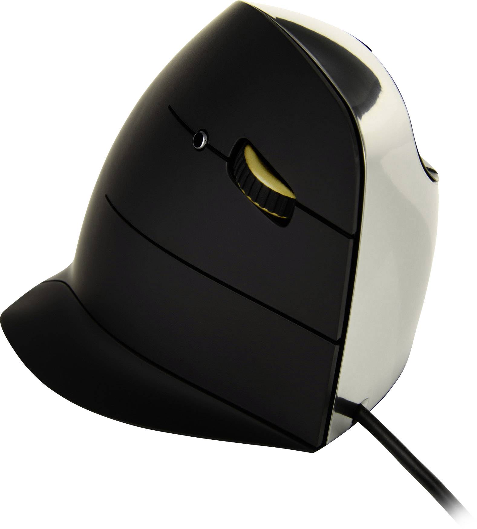 Evoluent Vertical Mouse Corded Right Hand Ergonomische Maus USB Optisch Schwarz, Silber 5 Tasten Ergonomisch