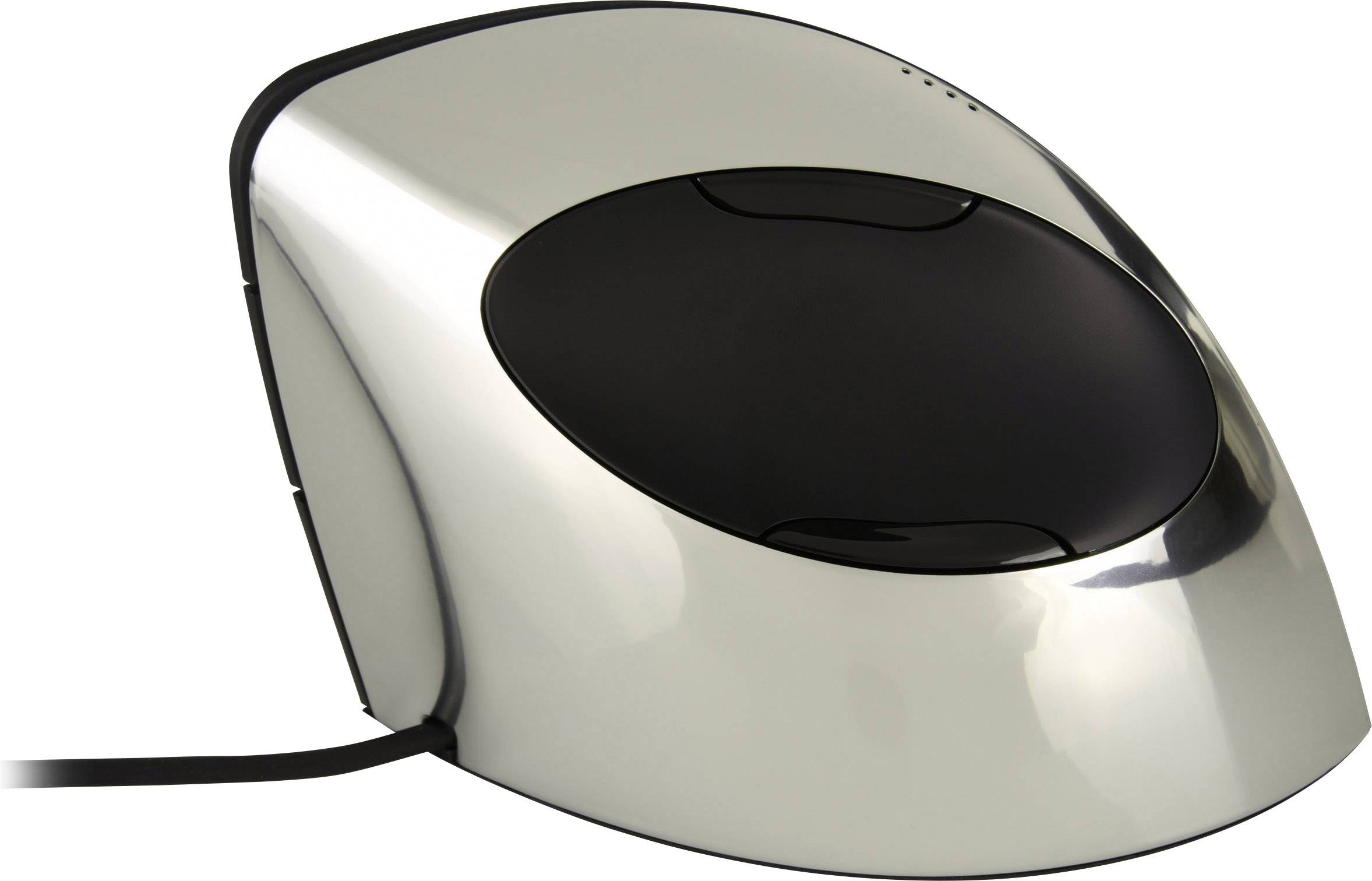 Evoluent Vertical Mouse Corded Right Hand Ergonomische Maus USB Optisch Schwarz, Silber 5 Tasten Er