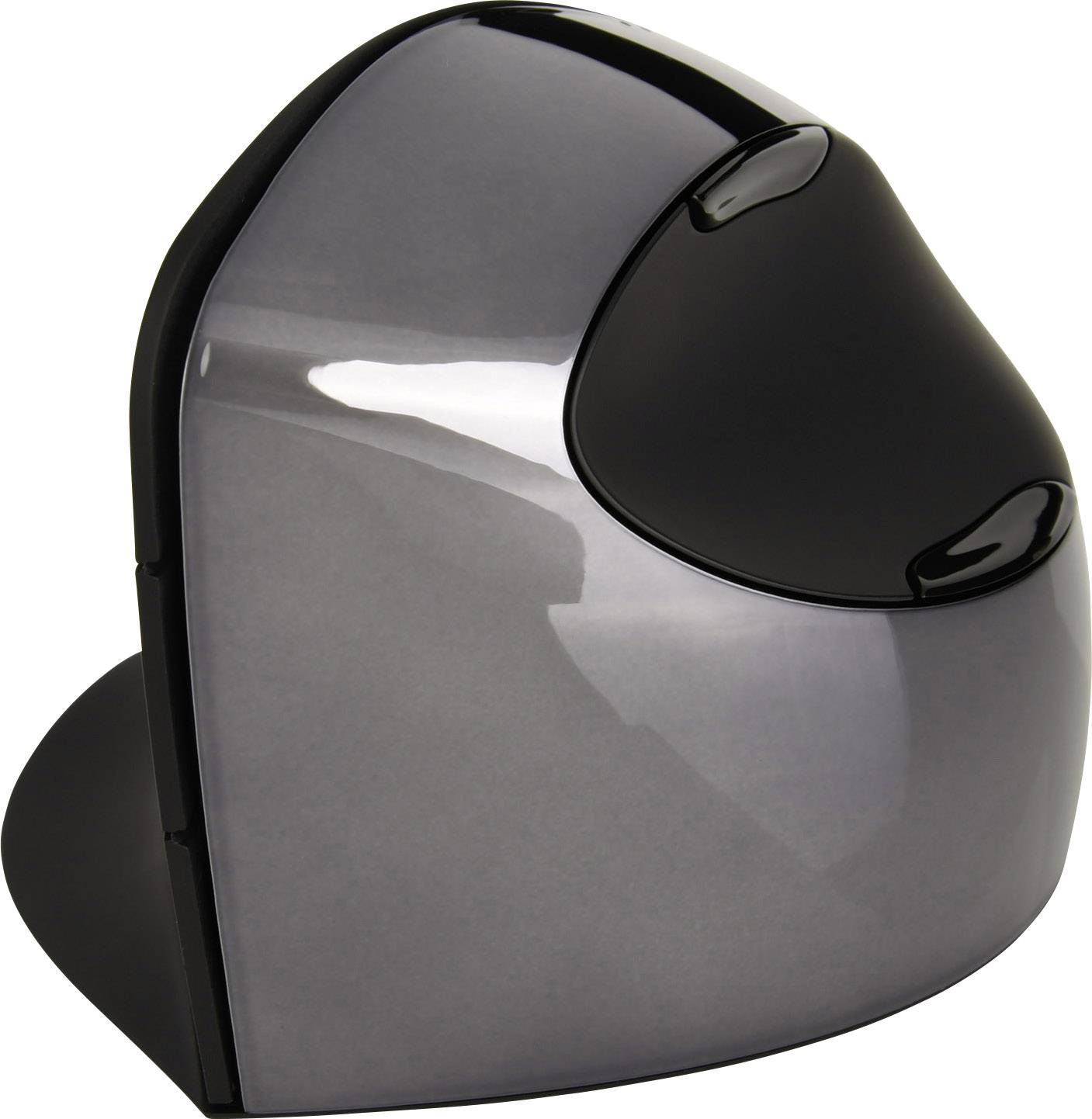 Evoluent Vertical Mouse Cordless Wireless Ergonomische Maus USB Optisch Schwarz, Silber 6 Tasten Ergonomisch