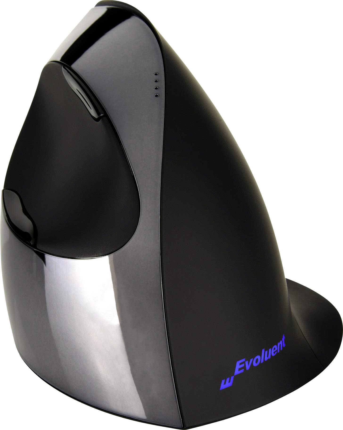 Evoluent Vertical Mouse Cordless Wireless Ergonomische Maus USB Optisch Schwarz, Silber 6 Tasten Ergonomisch