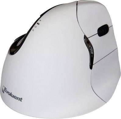 Evoluent VerticalMouse4 VM4RB Mac Ergonomische Maus Bluetooth® Optisch Weiß, Silber 6 Tasten 2800 dpi Ergonomisch