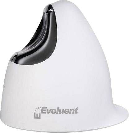 Evoluent VerticalMouse4 VM4RB Mac Ergonomische Maus Bluetooth® Optisch Weiß, Silber 6 Tasten 2800 dpi Ergonomisch