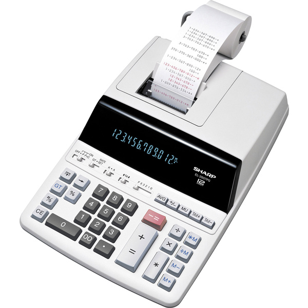 Sharp EL-2607PG Calculatrice imprimante blanc Ecran: 12 sur secteur (l x H x P) 221 x 78 x 327 mm