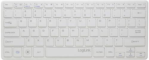 LogiLink ID0111 Bluetooth® Tastatur Deutsch, QWERTZ, Windows® Weiß